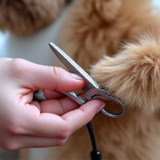 Coupe de chien aux ciseaux